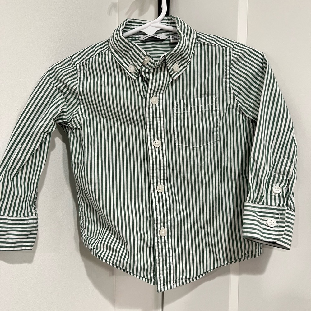 Janie and Jack Boys Button Down Shirt 12-18 Months